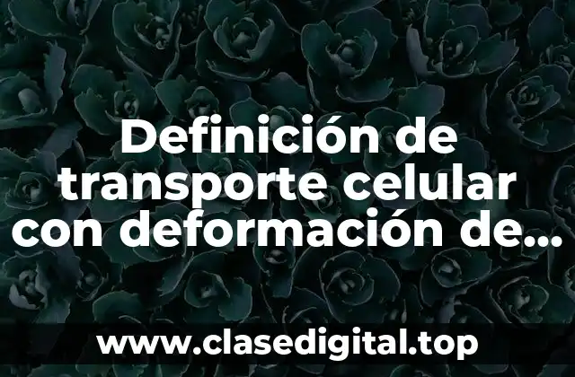 Definición de transporte celular con deformación de membrana