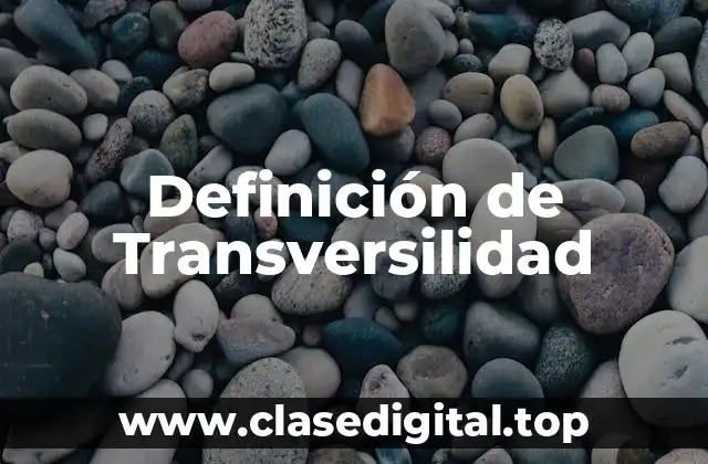 Definición de Transversilidad