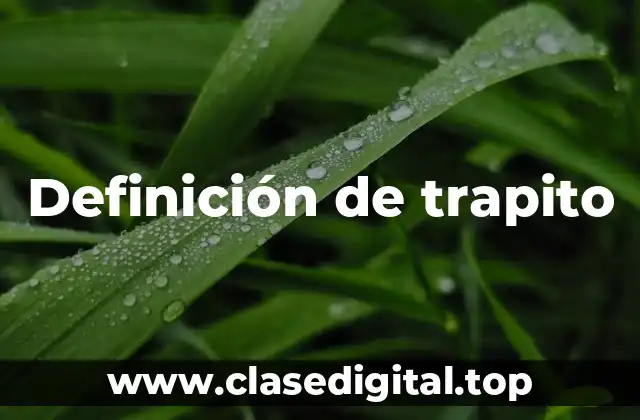 Definición de trapito