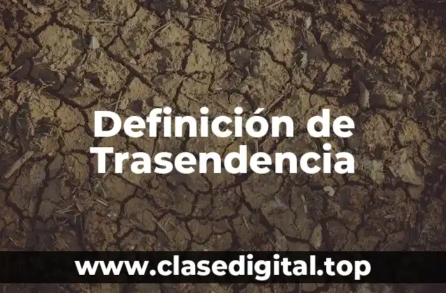 Ejemplos de Trasendencia