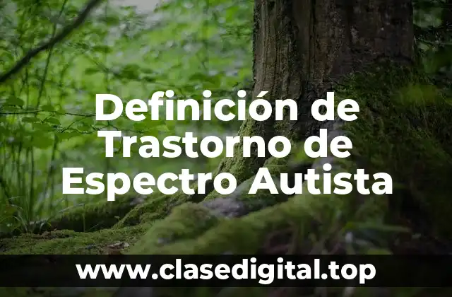 Definición de Trastorno de Espectro Autista