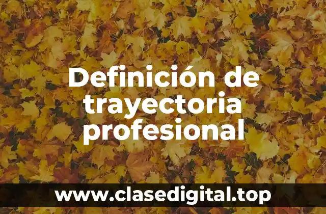 Definición de trayectoria profesional