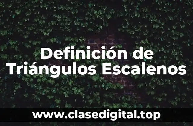 Definición de Triángulos Escalenos