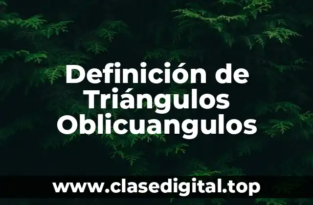 Definición de Triángulos Oblicuangulos