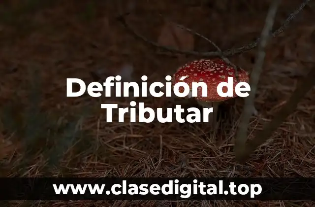 Definición de Tributar