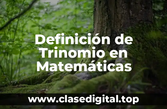 Definición de Trinomio en Matemáticas