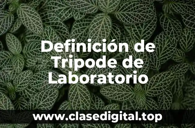 Definición técnica de Tripode de Laboratorio