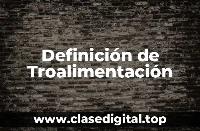 Definición de Troalimentación