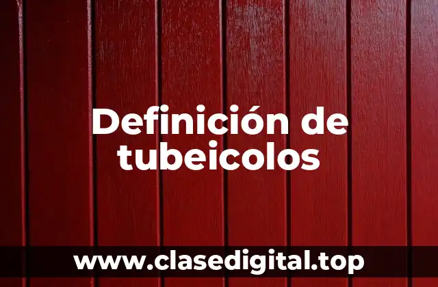 Definición de tubeicolos