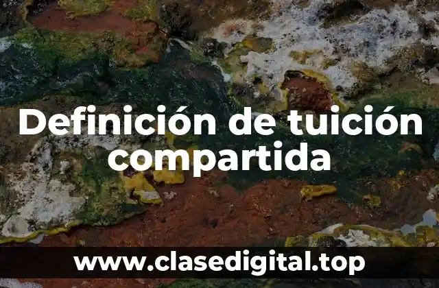 Definición de tuición compartida