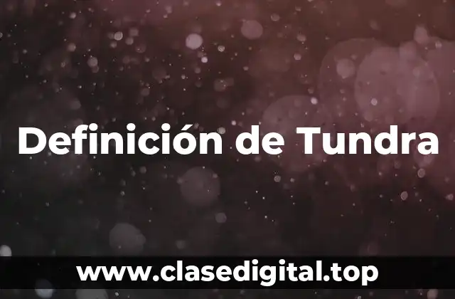 Definición de Tundra