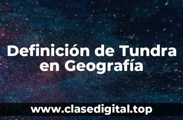 Definición de Tundra en Geografía