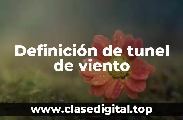 Definición de tunel de viento
