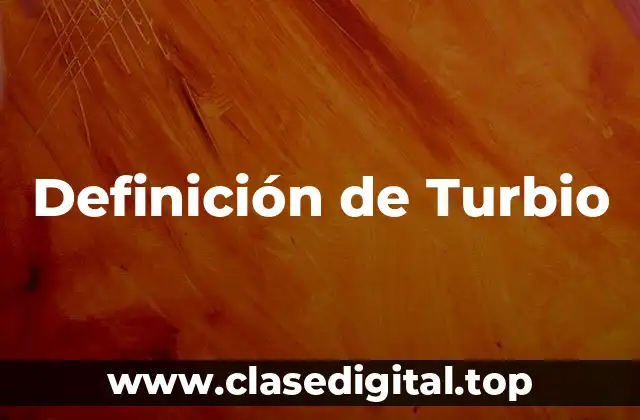 Definición técnica de Turbio
