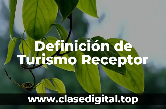 Definición de Turismo Receptor