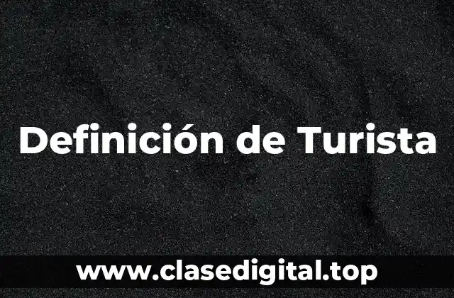 Definición de Turista