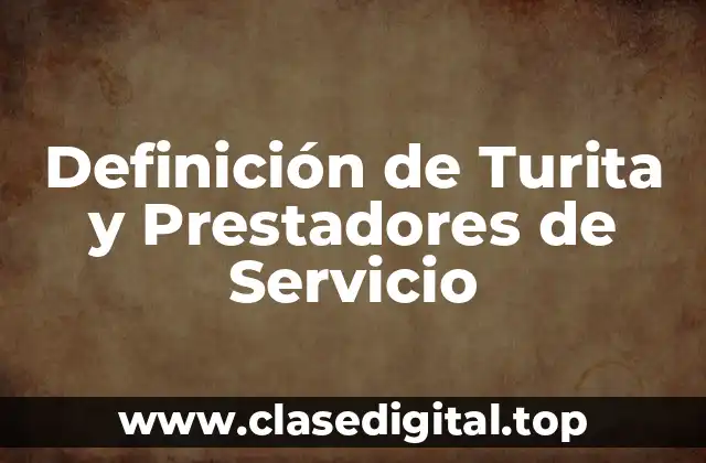Definición de Turita y Prestadores de Servicio