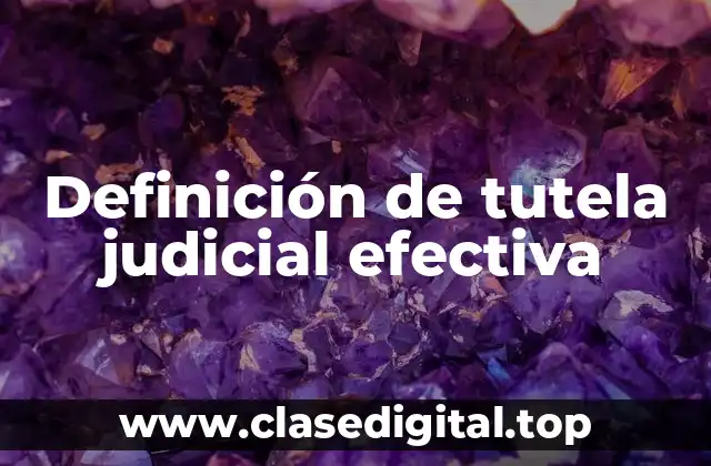 Definición de tutela judicial efectiva