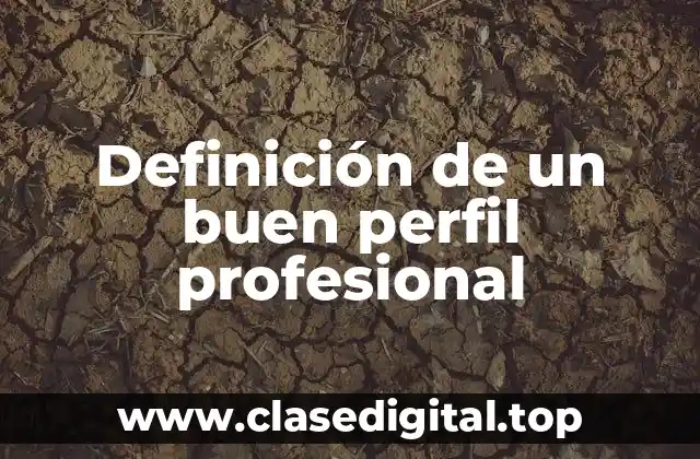 Definición de un buen perfil profesional