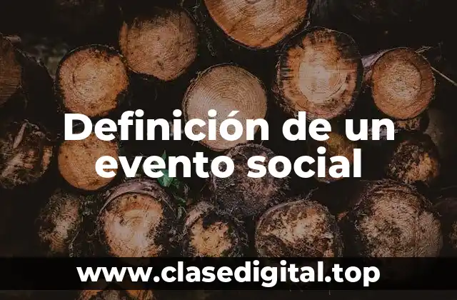 Definición de un evento social