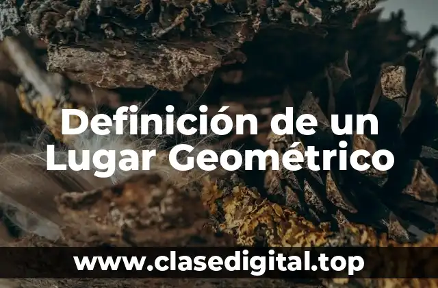 Definición técnica de un Lugar Geométrico