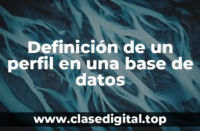 Definición de un perfil en una base de datos