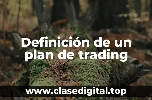 Definición de un plan de trading