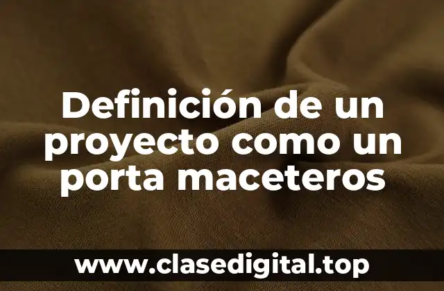 Definición técnica de un proyecto como un porta maceteros