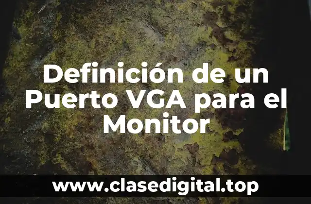 Definición de un Puerto VGA para el Monitor