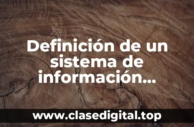 Definición de un sistema de información geográfica móvil