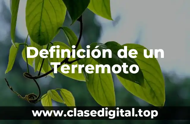 Definición de un Terremoto