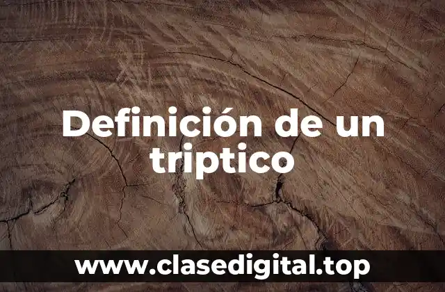 Definición de un triptico