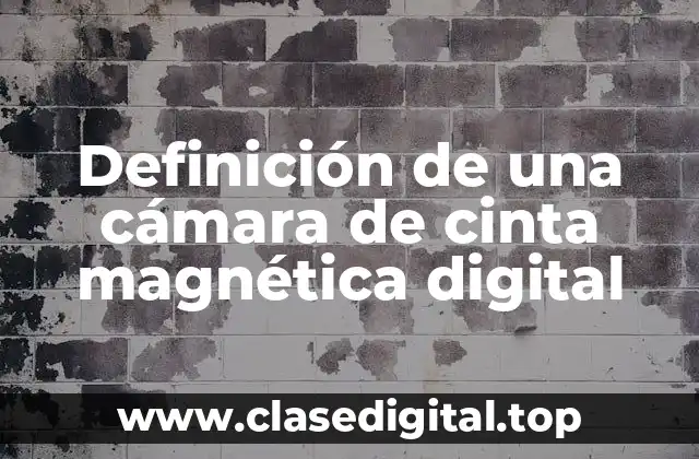 Definición de una cámara de cinta magnética digital