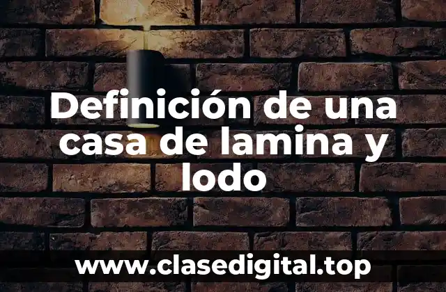 Definición de una casa de lamina y lodo