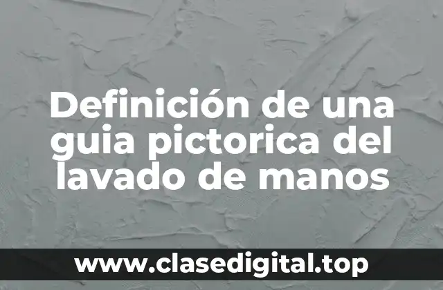 Definición técnica de una guia pictórica del lavado de manos
