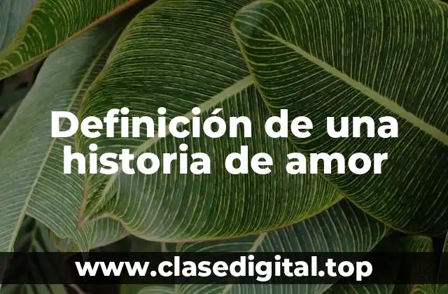 Definición de una historia de amor