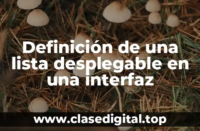 Definición de una lista desplegable en una interfaz
