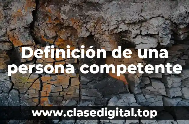 Definición de una persona competente