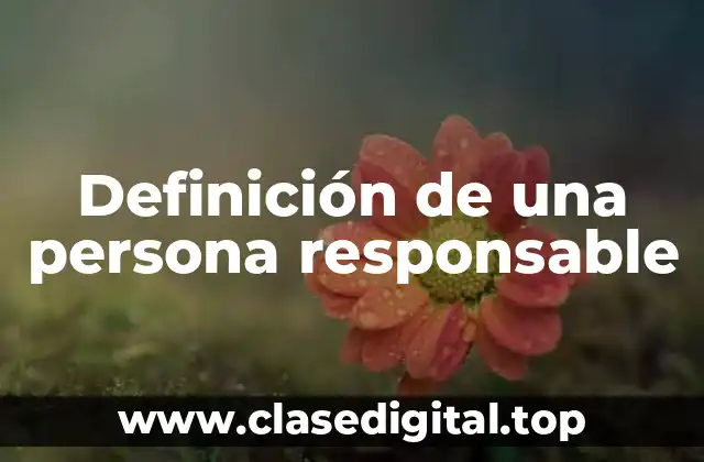 Definición de una persona responsable