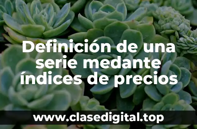 Definición de una serie medante índices de precios
