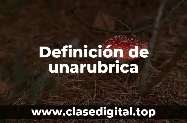 Definición de unarubrica