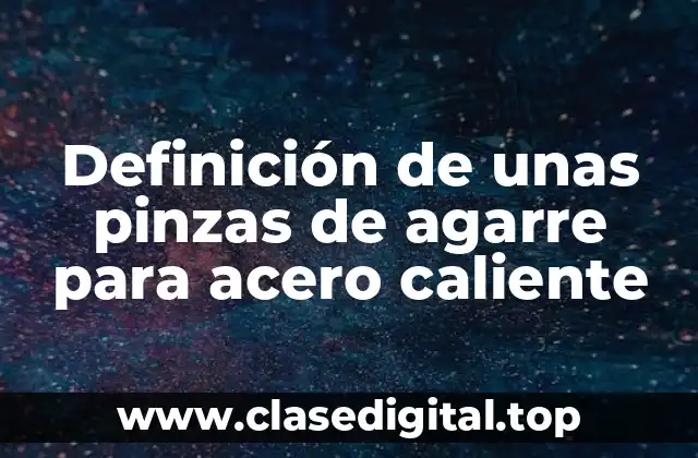 Definición de unas pinzas de agarre para acero caliente