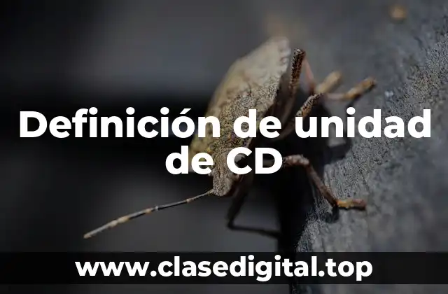 Definición de unidad de CD