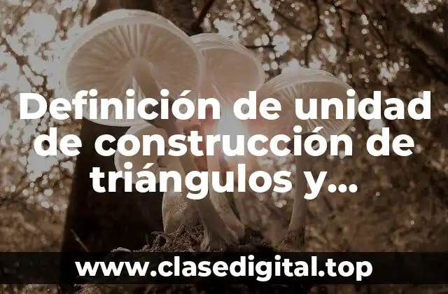 Definición de unidad de construcción de triángulos y cuadriláteros