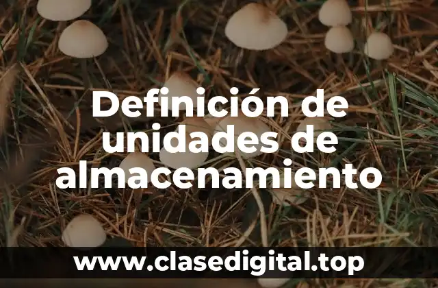 Definición de unidades de almacenamiento