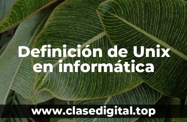 Definición técnica de Unix