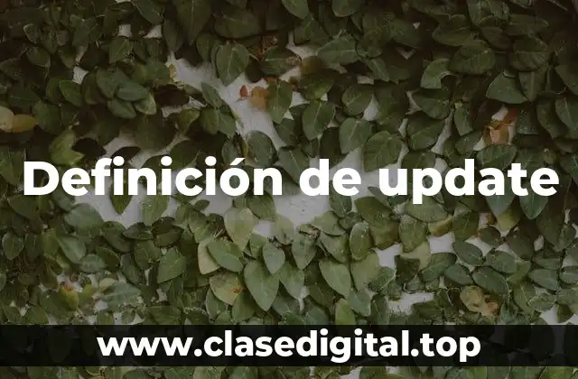 Definición de update