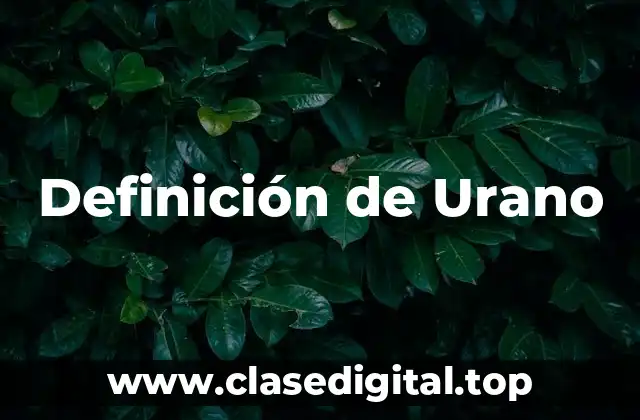 Definición técnica de Urano