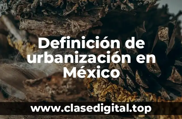 Definición de urbanización en México