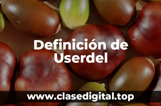 Definición de Userdel